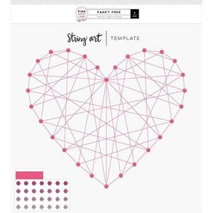 Pink Paislee Fancy Free Paige Evans String Art Kit Heart Template Jewel Brad NEW